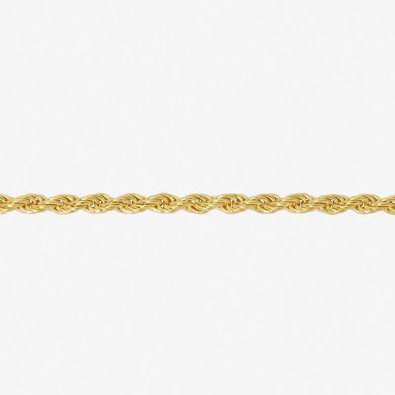 Made Italy 24K Gold Over Silver Sterling 16 Inch Solid Rope Chain Necklace