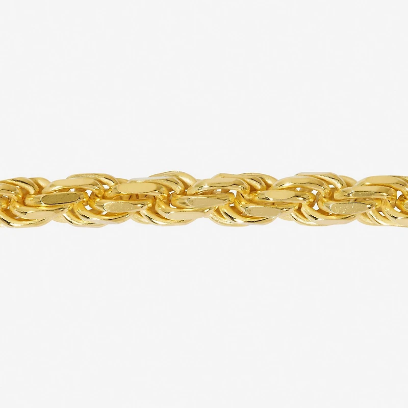 Made in Italy Mens 24K Gold Over Silver Sterling Silver 24 Inch Rope Chain Necklace