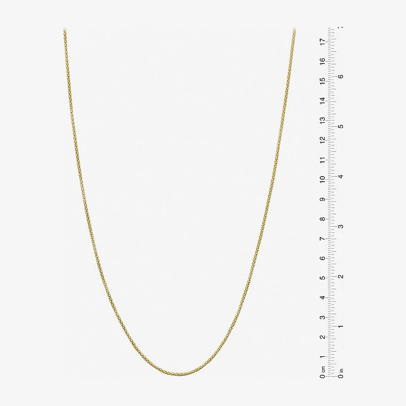 Made in Italy Womens 24K Gold Over Silver Sterling Silver 24 Inch Perfectina Chain Necklace