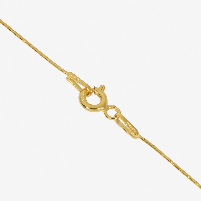 Made in Italy Womens 24K Gold Over Silver Sterling Silver Inch Link Chain Necklace
