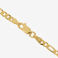 Made in Italy Womens 24K Gold Over Silver Inch Figaro Chain Necklace