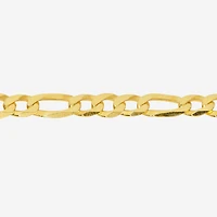 Made in Italy Womens 24K Gold Over Silver Inch Figaro Chain Necklace