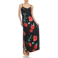 White Mark Womens Scoop Neck Sleeveless Maxi Dress