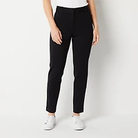 Liz Claiborne Emma Ponte Womens Tall Straight Mid Rise Ankle Pant