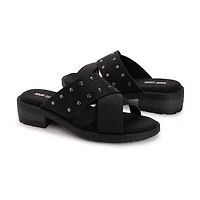 Muk Luks Womens Vittoria Sandal Criss Cross Strap Flat Sandals