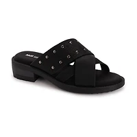 Muk Luks Womens Vittoria Sandal Criss Cross Strap Flat Sandals