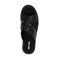 Muk Luks Womens Vittoria Sandal Criss Cross Strap Flat Sandals