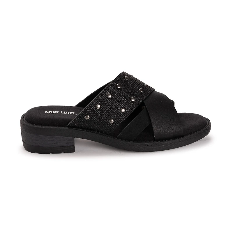 Muk Luks Womens Vittoria Sandal Criss Cross Strap Flat Sandals