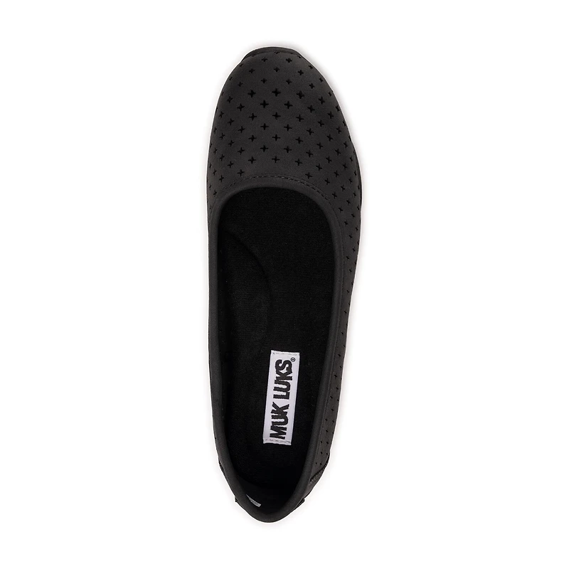 Muk Luks Solana Skimmer Shoe Womens Round Closed Toe Ballet Flats