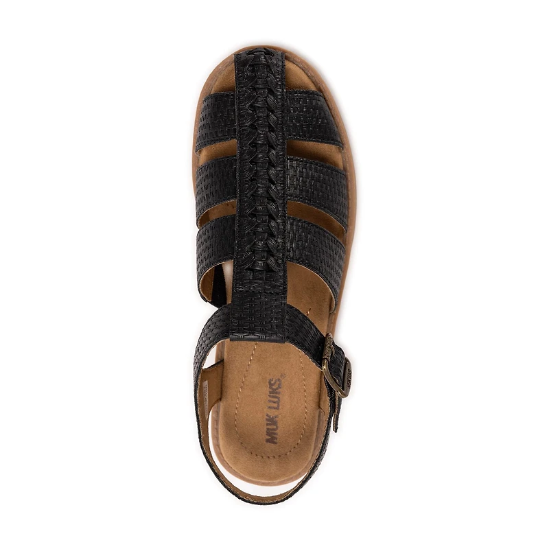 Muk Luks Vanilla Fisherman Womens Round Closed Toe Loafers