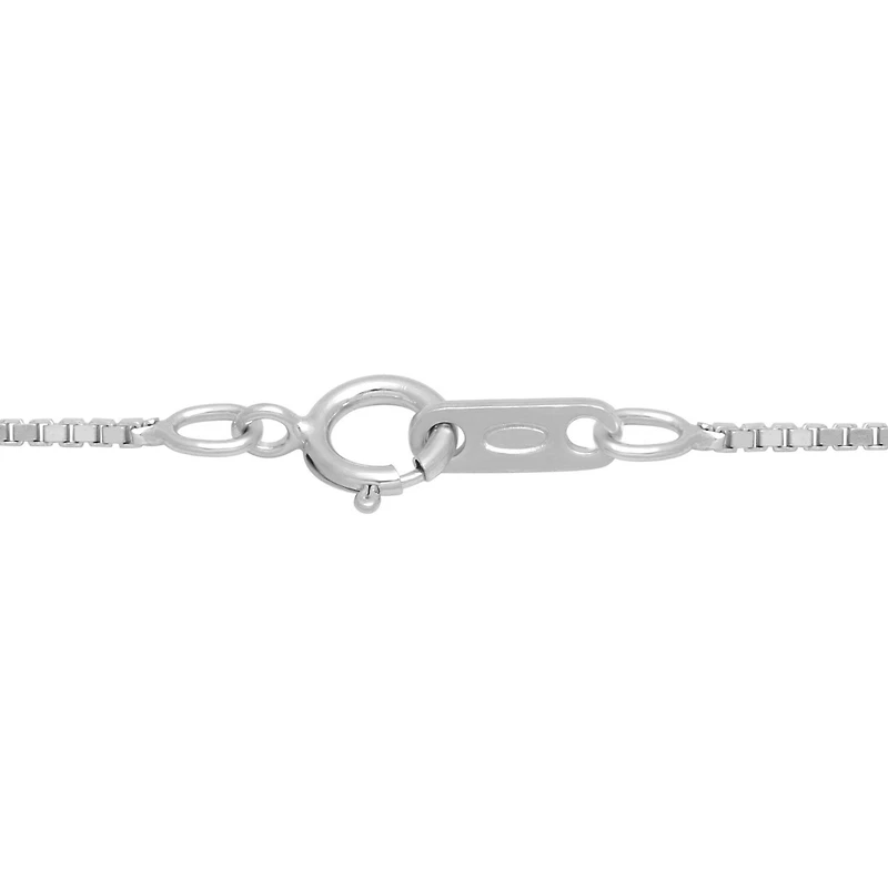 (F / Si2) 1/8 CT. T.W. Lab Grown Diamond and Created Gemstone Sterling Silver 18 Inch Necklace