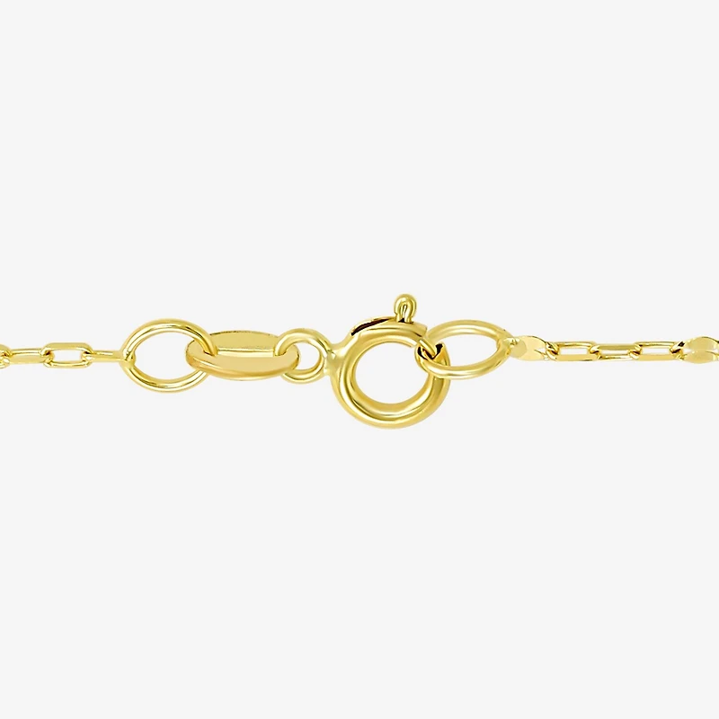 Made in Italy Womens 10K Gold 18 Inch Cable Chain Necklace