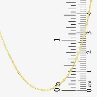 Made in Italy Womens 10K Gold 18 Inch Cable Chain Necklace