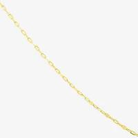 Made in Italy Womens 10K Gold 18 Inch Cable Chain Necklace
