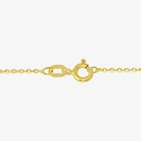 Made in Italy Womens 10K Gold Inch Link Chain Necklace