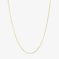 Made in Italy Womens 10K Gold Inch Link Chain Necklace