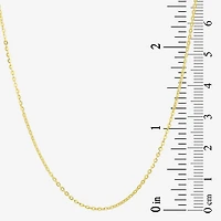 Made in Italy Womens 10K Gold Inch Link Chain Necklace