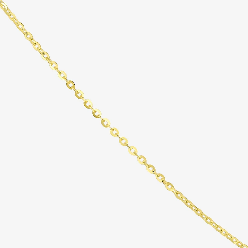 Made in Italy Womens 10K Gold Inch Link Chain Necklace