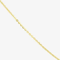 Made in Italy Womens 10K Gold Inch Link Chain Necklace