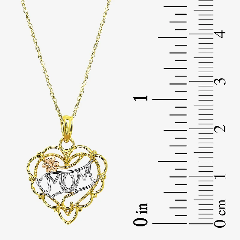 Womens 10K Tri-Color Gold Heart 2-pc. Jewelry Set