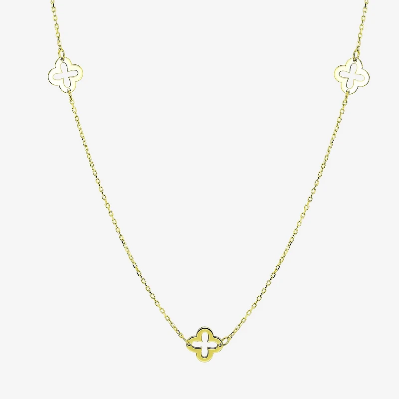 Gold Addiction Womens 10K Gold Inch Cable Chain Necklace