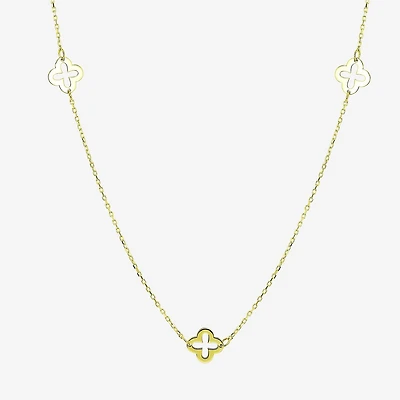 Gold Addiction Womens 10K Gold Inch Cable Chain Necklace