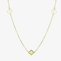 Gold Addiction Womens 10K Gold Inch Cable Chain Necklace