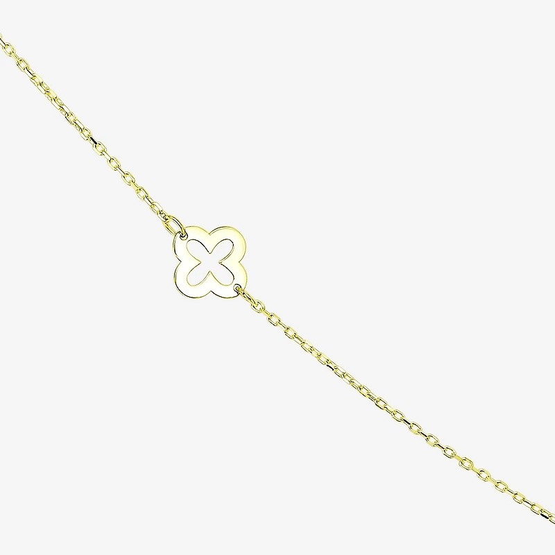 Gold Addiction Womens 10K Gold Inch Cable Chain Necklace