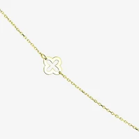 Gold Addiction Womens 10K Gold Inch Cable Chain Necklace