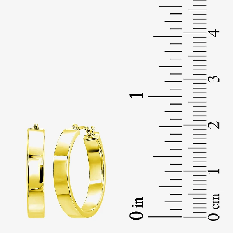 Womens 10K Gold 20mm Hoop Earrings