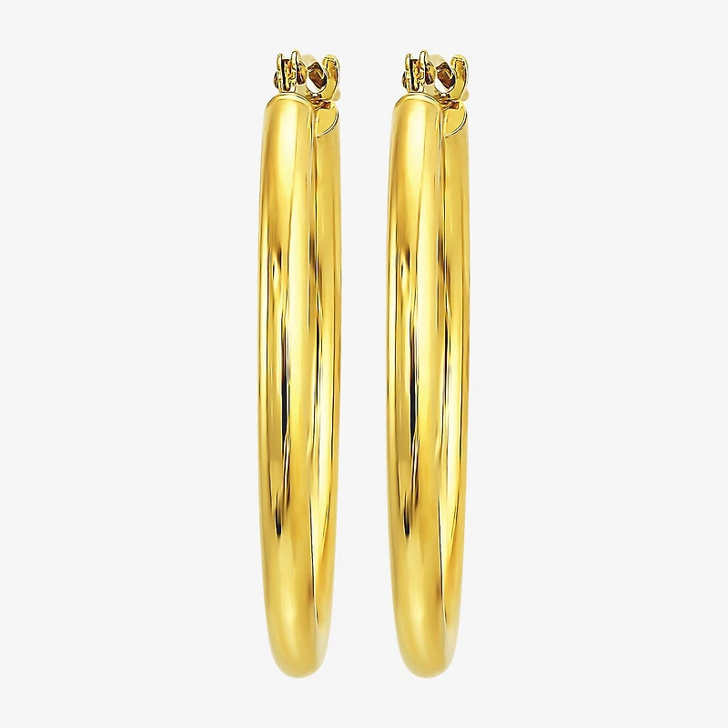 Womens 10K Gold 19mm Hoop Earrings