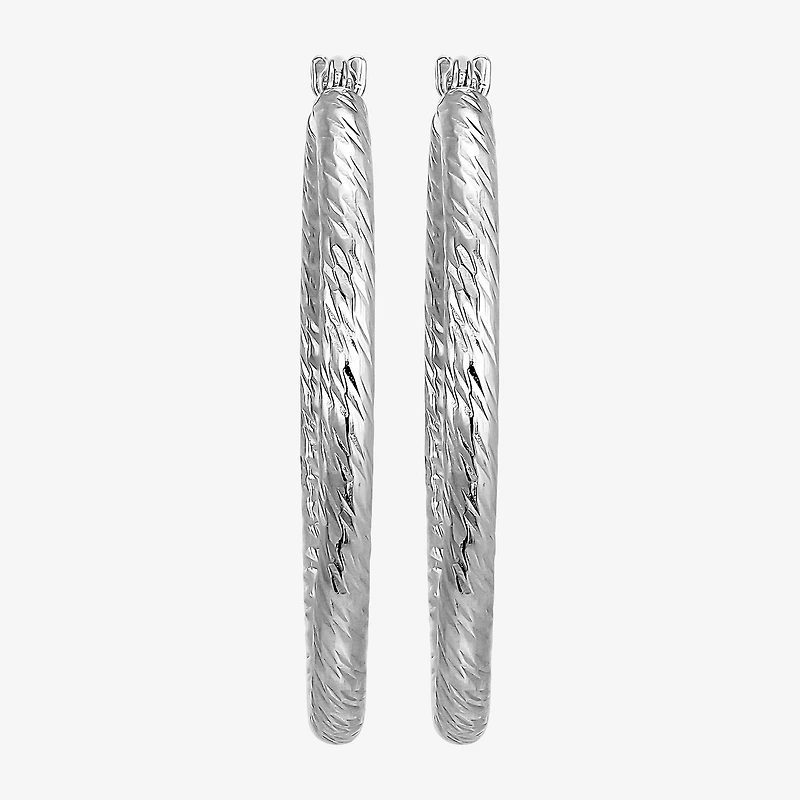 Womens 10K Gold 25mm Hoop Earrings