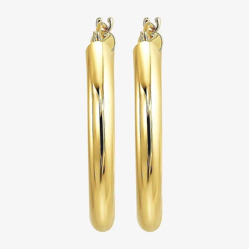 Womens 10K Gold 23mm Hoop Earrings