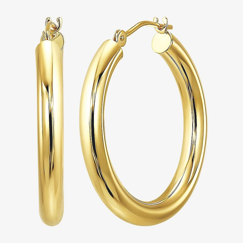 Womens 10K Gold 23mm Hoop Earrings