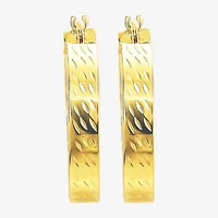Womens 10K Gold 19.3mm Hoop Earrings