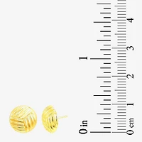 Womens 10K Gold Round 2 Pair Earring Set