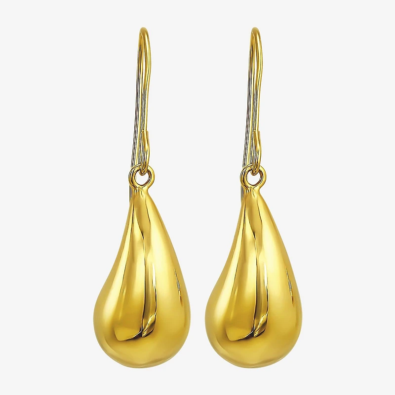 Womens 10K Gold Drop Earrings