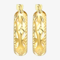 Womens 10K Gold 17.5mm Hoop Earrings
