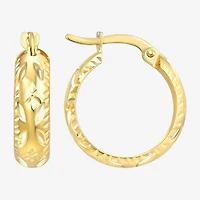 Womens 10K Gold 17.5mm Hoop Earrings