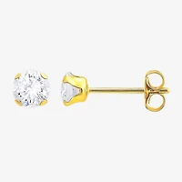 Womens Cubic Zirconia 10K Gold 3 Pair Earring Set