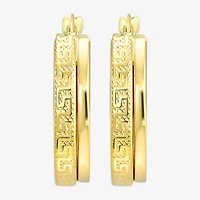 Womens 10K Gold 18.5mm Hoop Earrings