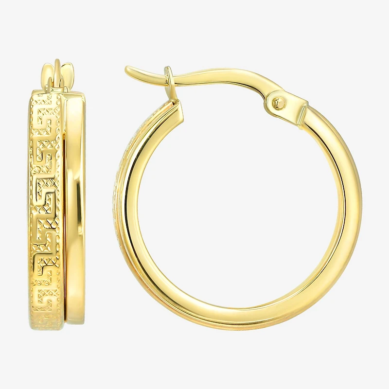 Womens 10K Gold 18.5mm Hoop Earrings