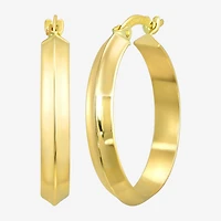 Womens 10K Gold 23mm Hoop Earrings