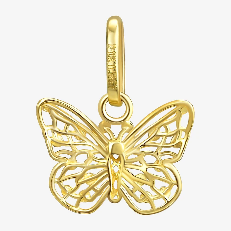 Girls 10K Gold Butterfly Pendant