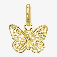 Girls 10K Gold Butterfly Pendant