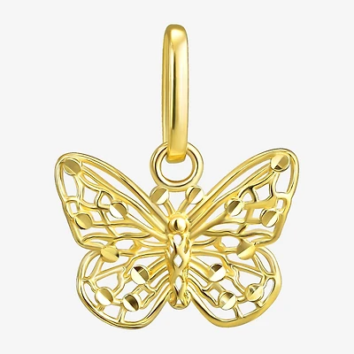 Girls 10K Gold Butterfly Pendant