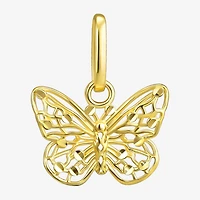 Girls 10K Gold Butterfly Pendant