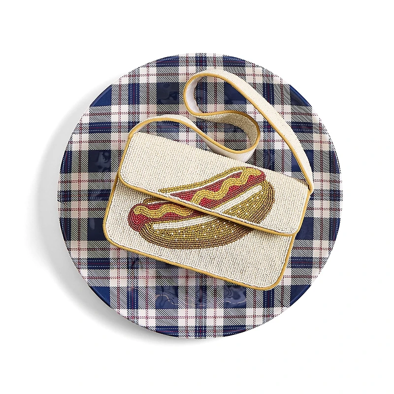 SOL and MER Beaded Hot Dog Shoulder Bag