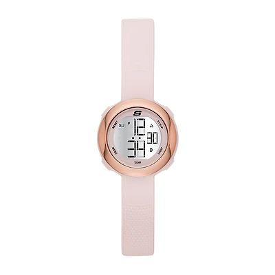 Skechers Sunridge Womens Digital Pink Strap Watch Sr2100