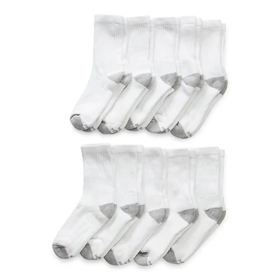 Xersion Little & Big Kid Boys 10 Pair Crew Socks